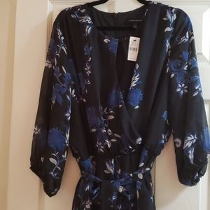NWT Beautiful Lane Bryant Floral Dress w Sash 18